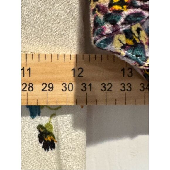 Free People Women's Mix It Up Floral Short Sleeve Ivory Combo  Mini Dress Size 2 - Picture 10 of 16